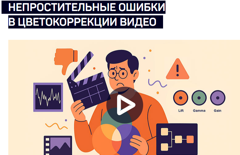 [Дмитрий Ларионов] [liveclasses] Непростительные ошибки в цветокоррекции видео (2025)
